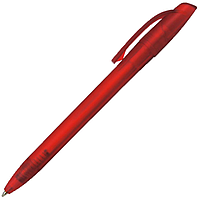 Ручка шариковая, пластиковая, красная, фрост