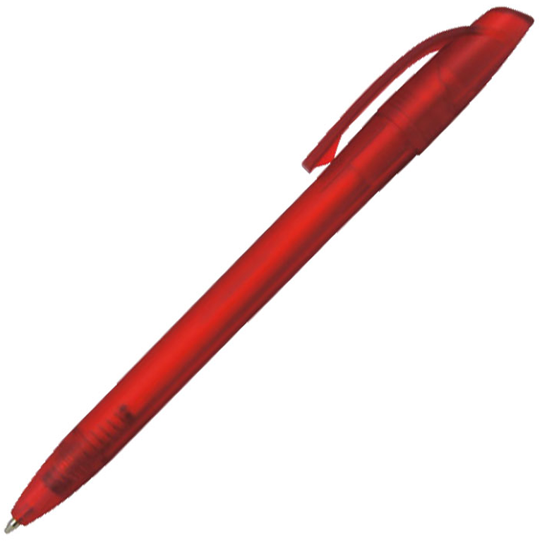 Ручка шариковая, пластиковая, красная, фрост - фото 1 - id-p224805137