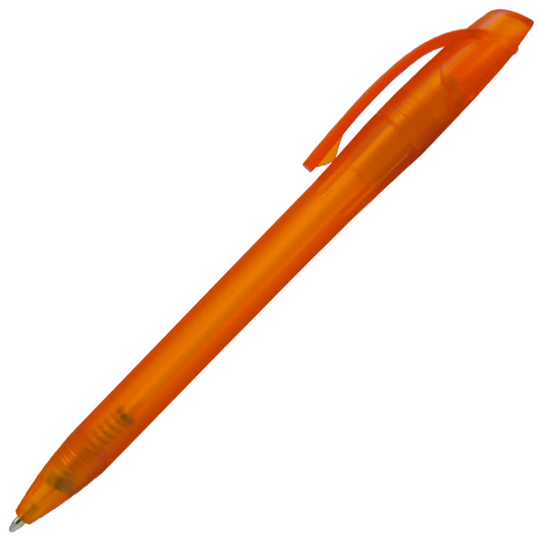 Ручка шариковая, пластиковая, оранжевая, фрост - фото 1 - id-p224805141