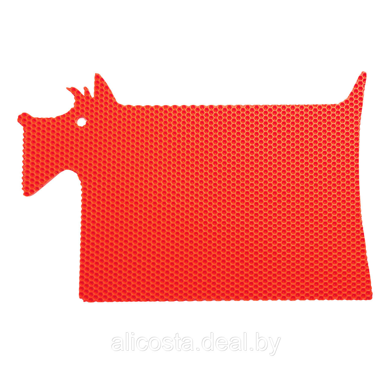 Коврик ЭВА для животных под миску, лоток 600*400мм соты / красный, собака - фото 1 - id-p224807782