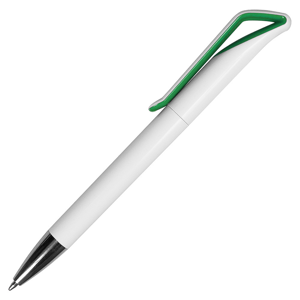 Ручка шариковая Pelican, пластиковая, белая/зеленая - фото 1 - id-p224807268