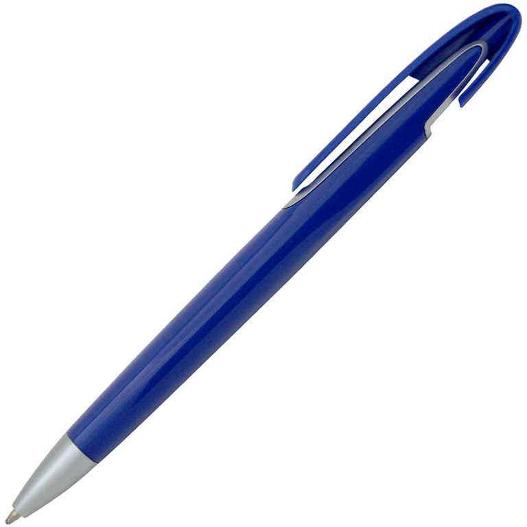 Ручка шариковая, пластиковая, синяя/серебристая - фото 1 - id-p224805170