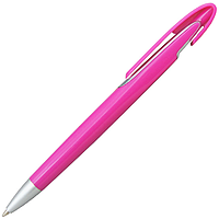Ручка шариковая, пластиковая, розовая/серебристая