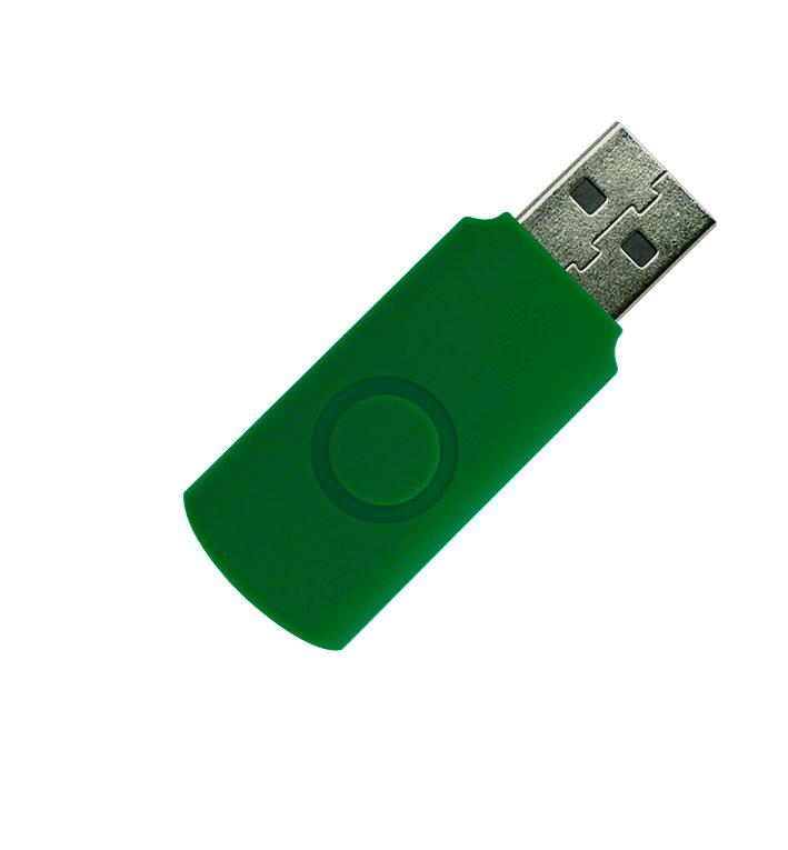 Корпус для флеш накопителя Twister 32GB, пластик Софт Тач, зеленый - фото 1 - id-p224806150