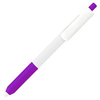 Ручка шариковая Alana, пластиковая, белая/фиолетовая