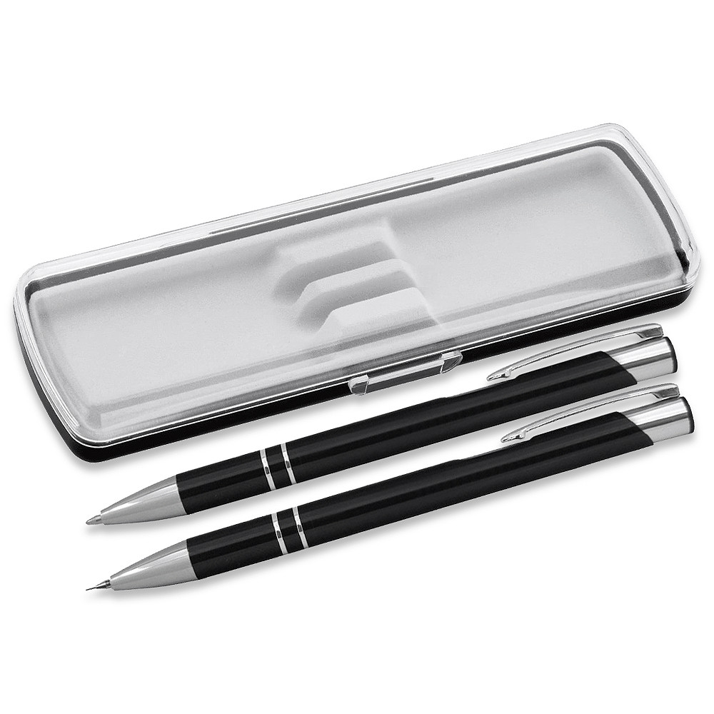 Набор ручек Legend Solution (ручка шариковая, карандаш механический) в футляре Pencase Smart, черный - фото 1 - id-p224807321