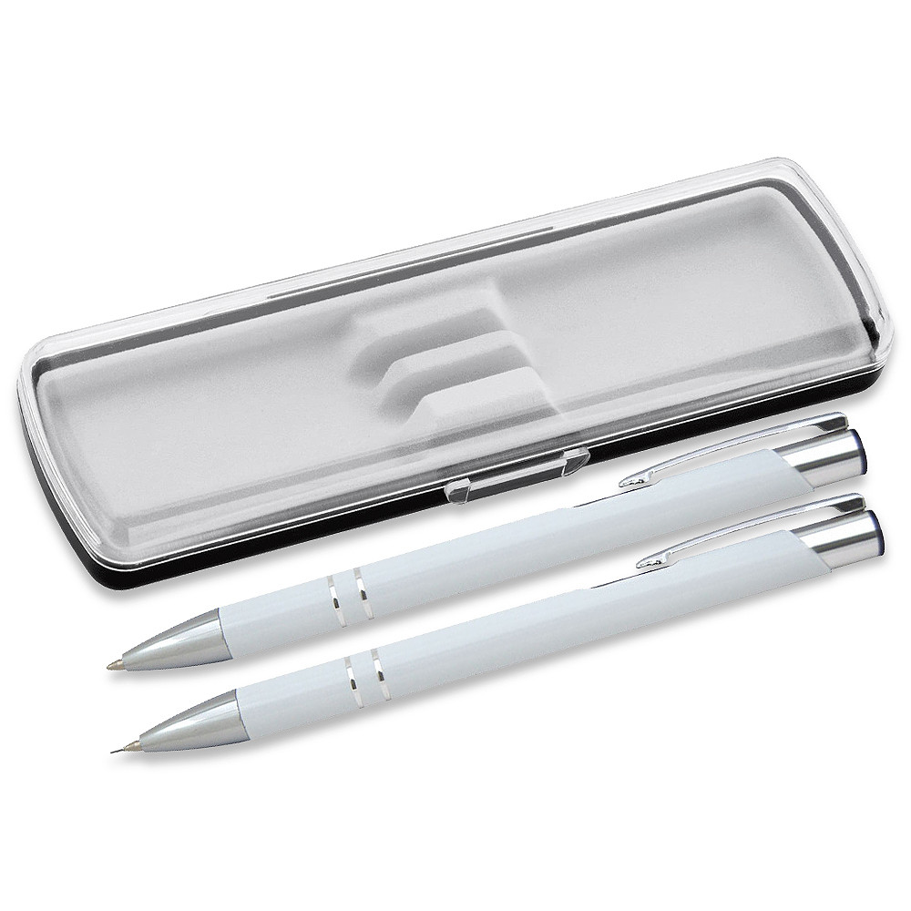 Набор ручек Legend Solution (ручка шариковая, карандаш механический) в футляре Pencase Smart, белый - фото 1 - id-p224807323