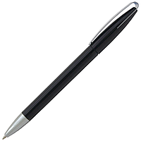 Ручка шариковая, пластиковая, металлическая, черная/серебристая