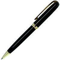 Ручка шариковая, металлическая, черная, золотистая, КОНСУЛ