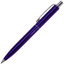 Ручка шариковая, металлическая, синяя/серебристая