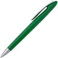 Ручка шариковая, пластиковая, зеленая/белая