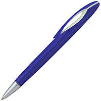 Ручка шариковая, пластиковая, синяя/белая