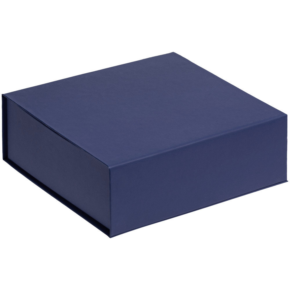 Подарочная коробка, размер 25*21*8,5 см, Solution Prestige с магнитным клапаном, темно-синяя