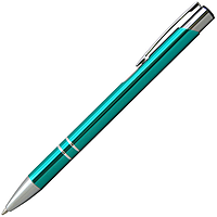 Ручка шариковая, COSMO HEAVY, металлическая, бирюзовая/серебристая