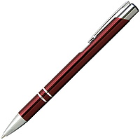 Ручка шариковая, COSMO HEAVY, металлическая, бордовая/серебристая