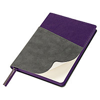 Ежедневник Flexy Smart Porta Nuba Latte A5, серый/фиолетовый, недатированный, в гибкой обложке