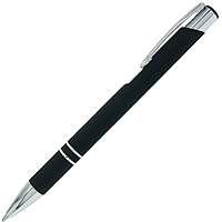 Ручка шариковая, COSMO Soft Touch, металлическая, черная