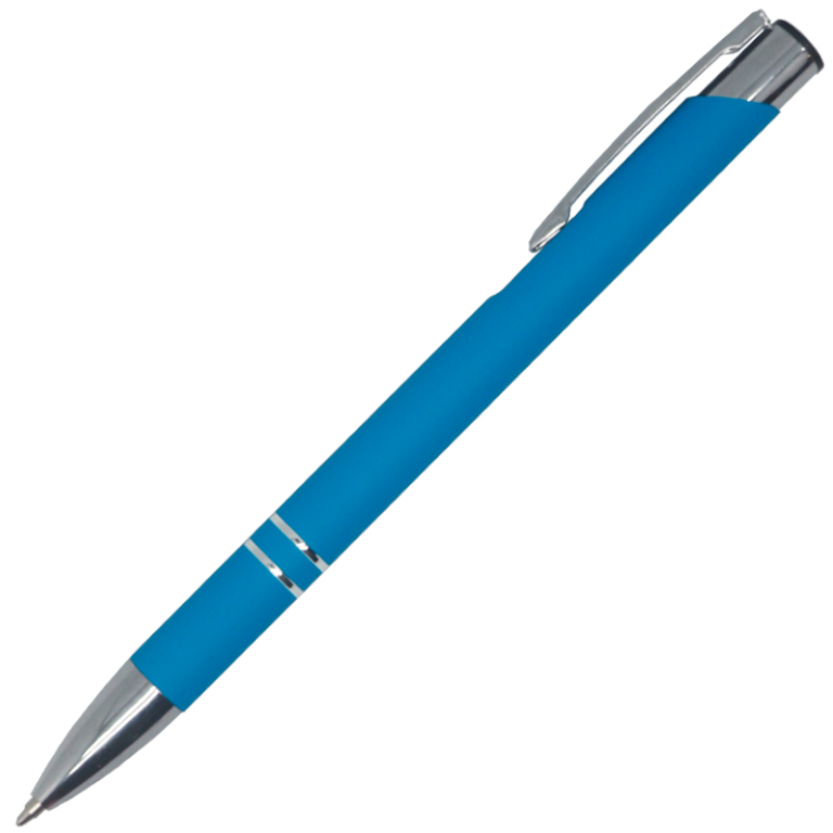 Ручка шариковая, COSMO Soft Touch, металлическая, голубой - фото 1 - id-p224805413