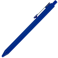 Ручка шариковая, пластиковая, софт тач, синяя/серебристая, INFINITY