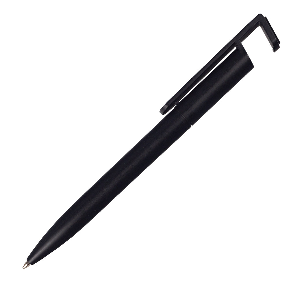 Ручка шариковая Vinsent Frost, с подставкой под мобильный телефон, пластиковая, черная - фото 1 - id-p224806432