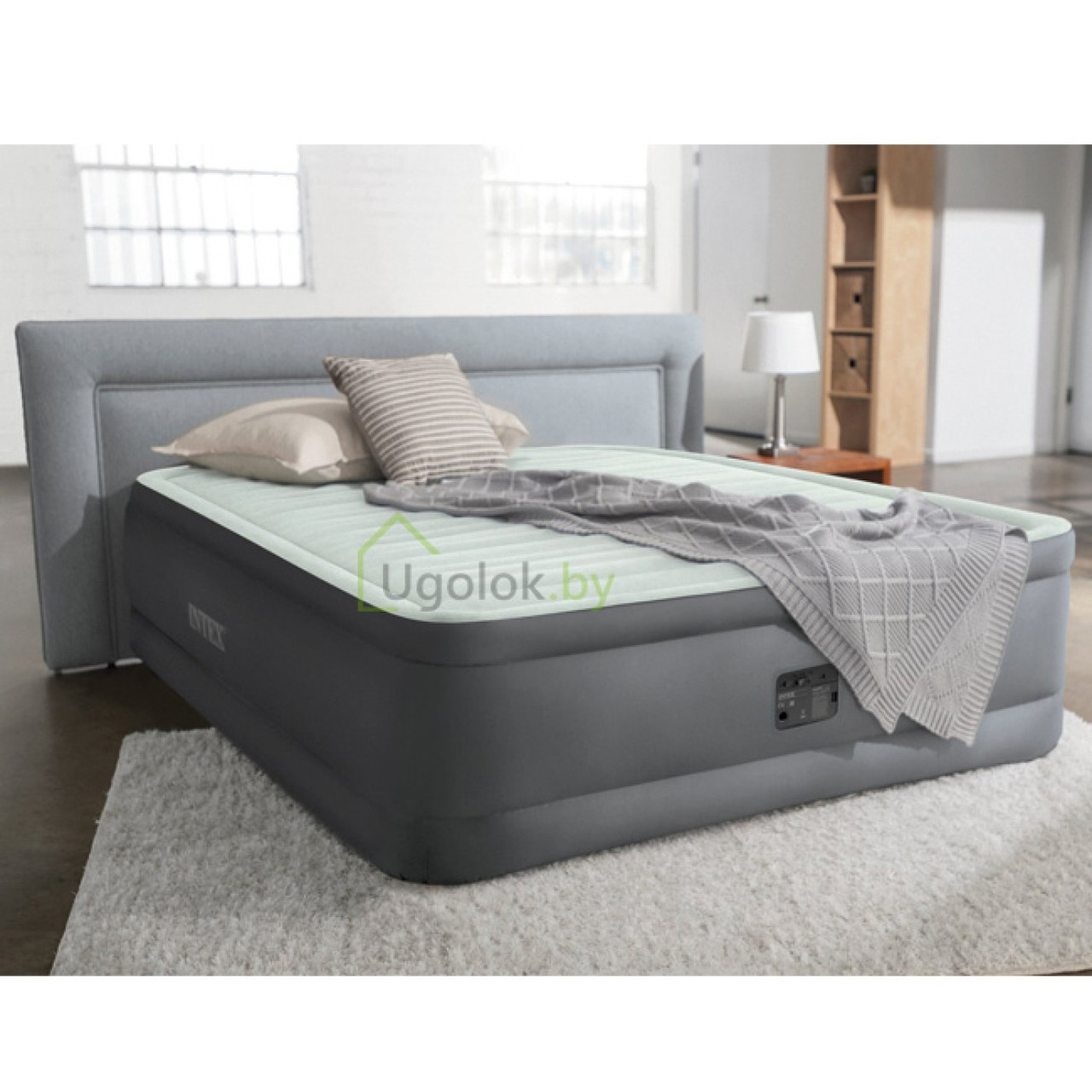 Кровать надувная со встроенным электронасосом Intex PremAire I, 64906 (203*152*46 см) - фото 5 - id-p224804575