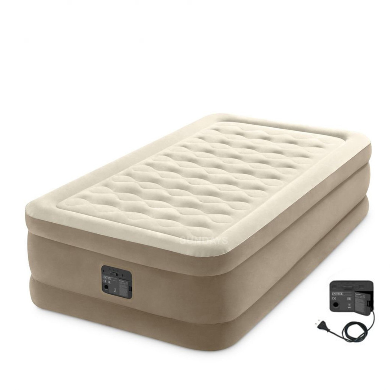 Кровать надувная со встроенным электронасосом Intex Ultra Plush Dura-Beam Deluxe, 64426 (191*99*46 см) - фото 1 - id-p224804584