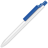 Ручка шариковая, пластиковая, белая/синяя Eris