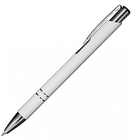 Ручка шариковая, Legend Soft Touch Mirror Silver, белая