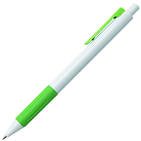 Ручка шариковая, пластиковая, белая/зеленая, Venice