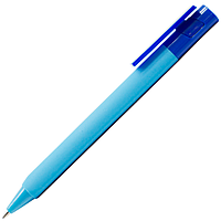 Ручка шариковая, треугольная, пластиковая, софт тач, светло-синяя/синяя, PhonePen
