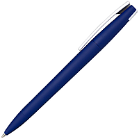 Ручка шариковая, пластиковая, софт тач, синяя/белая, Zorro