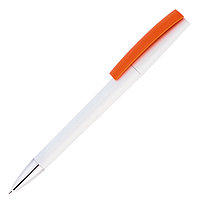 Ручка шариковая, пластиковая, белая/оранжевая Zorro