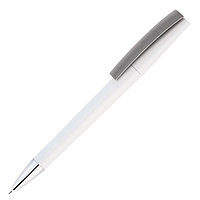 Ручка шариковая, пластиковая, белая/серебристая Zorro