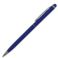 Ручка шариковая, СЛИМ СМАРТ, металлическая, синяя/серебристая
