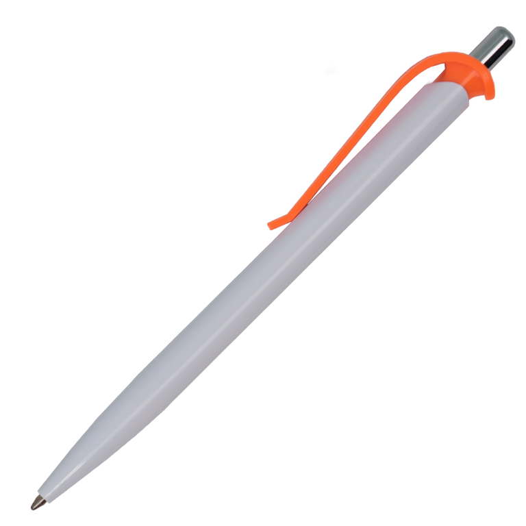 Ручка шариковая, пластиковая, белая/оранжевая, Efes - фото 1 - id-p224805662