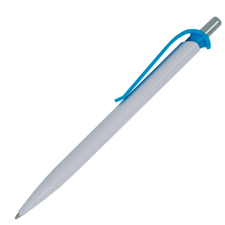 Ручка шариковая, пластиковая, белая/голубой, Efes - фото 1 - id-p224805664