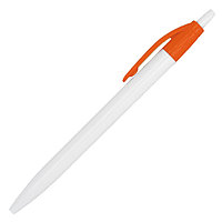 Ручка шариковая, Simple, пластиковая, белая/оранжевая