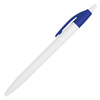 Ручка шариковая, Simple, пластиковая, белая/синяя