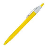 Ручка шариковая, Simple, пластиковая, желтая/белая