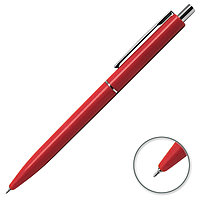 Ручка шариковая, пластиковая, красная, TOP NEW