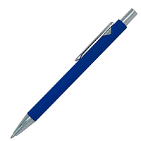 Ручка шариковая, Prestige, софт тач, металлическая, синяя/серебристая