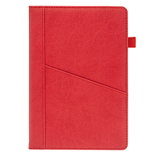 Ежедневник Smart Geneva Ostende А5, красный, недатированный, в твердой обложке с поролоном