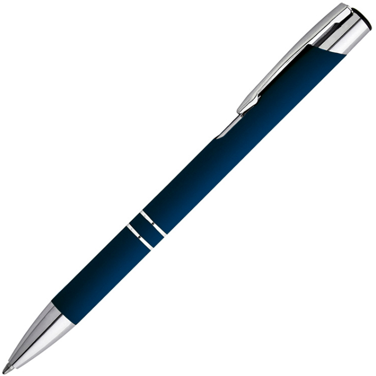 Ручка шариковая, BETA SOFT Soft Touch, металлическая, темно-синяя - фото 1 - id-p224805857