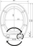 Сиденье для унитаза Bisk IRIS темно-бежевое 03767, фото 2