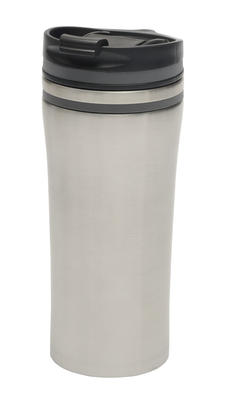 Термокружка (термостакан) с двойной стенкой LIBERICA, 400 мл, серебристый/серый - фото 1 - id-p224805886
