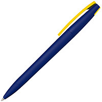 Ручка шариковая, пластиковая софт-тач, Zorro Color Mix, синяя/желтая