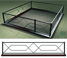 Ограда металлическая для могил №3