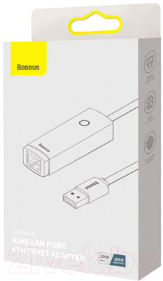 Сетевой адаптер Baseus Lite Series Ethernet Adapter USB-A to RJ45 LAN Port / WKQX000101 - фото 6 - id-p224808944