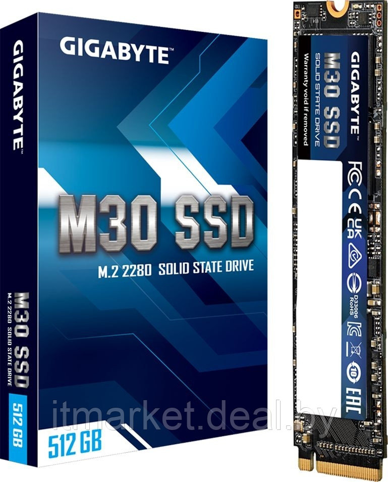 Жесткий диск SSD 512Gb Gigabyte M30 (GP-GM30512G-G) - фото 1 - id-p224811697
