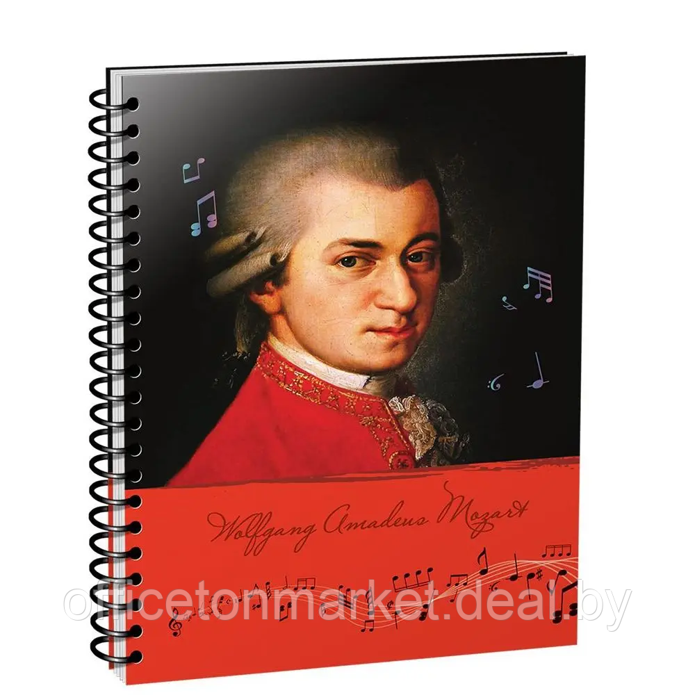Скетчбук "Рисуй и слушай! Моцарт", А5, 100 листов - фото 1 - id-p218373408